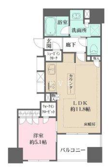 BELISTA人形町(1LDK/7階)の間取り写真
