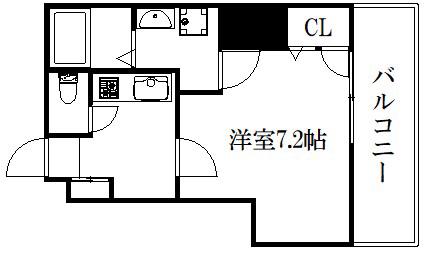 フォレスト西大路五条(1K/6階)の間取り写真