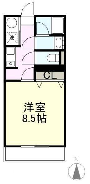 アーリーマンション(1K/1階)の間取り写真