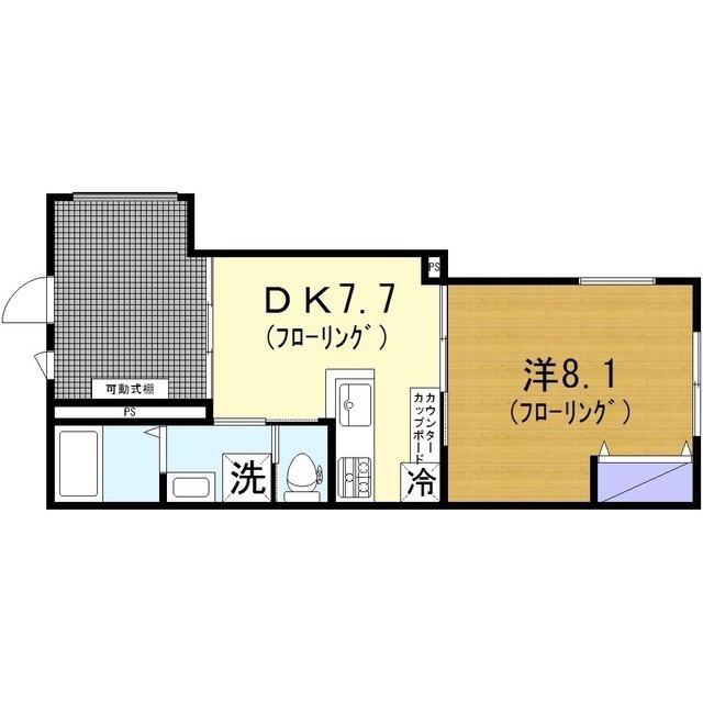 TSUCHIMA-SOU(1DK/1階)の間取り写真