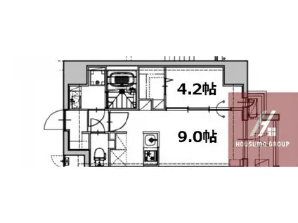 ミラージュパレス天王寺堀越町(1LDK/2階)の間取り写真