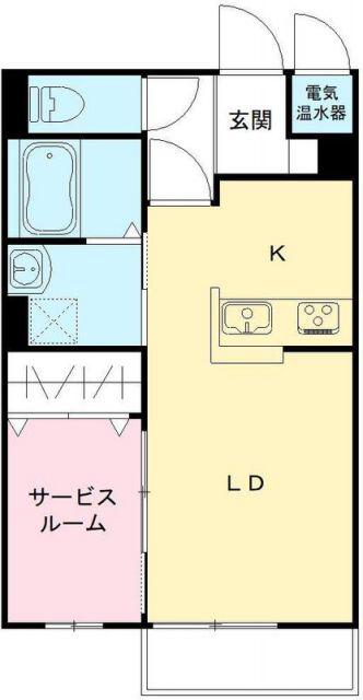 PURE SAGE(1LDK/2階)の間取り写真