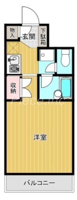 パレエスポワール三国(1K/3階)の間取り写真