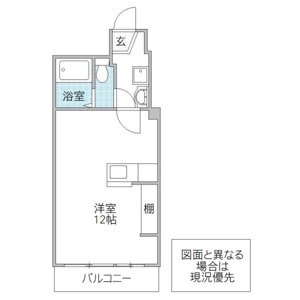 VISTA上水戸(ワンルーム/3階)の間取り写真