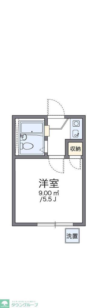 レオパレスホワイトアイランド(1K/1階)の間取り写真