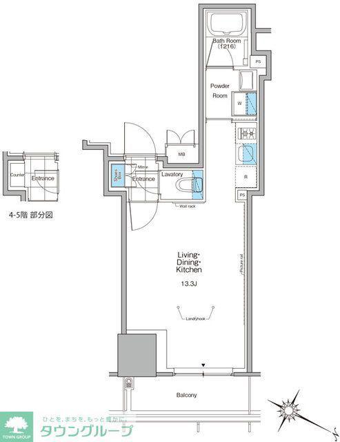 ルフォンプログレ北新宿(ワンルーム/6階)の間取り写真