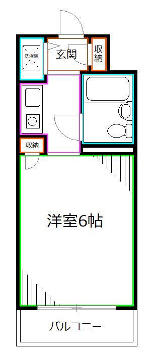 ビリジアン目白(ワンルーム/4階)の間取り写真