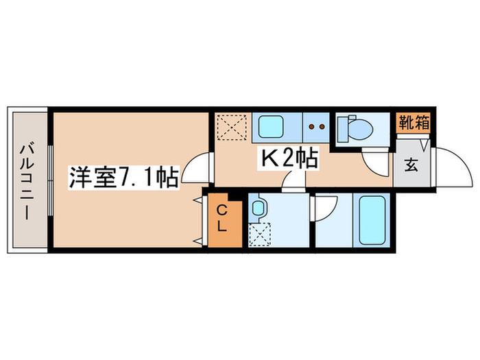 S-RESIDENCE北円山ALESIA(1K/5階)の間取り写真