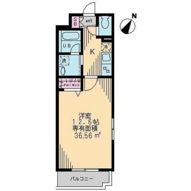 アンバサーダ・ゾシマ(1K/3階)の間取り写真