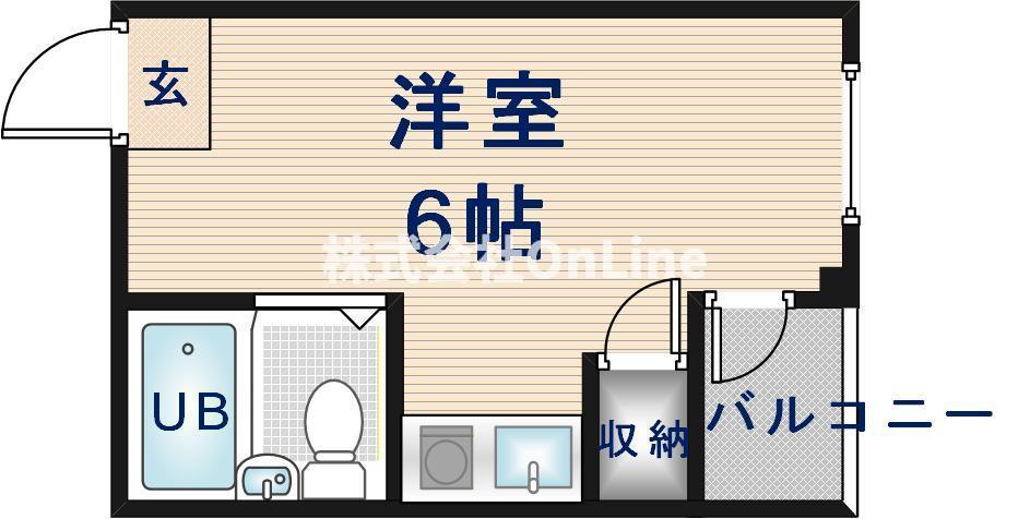 リバーヒル長瀬(ワンルーム/3階)の間取り写真