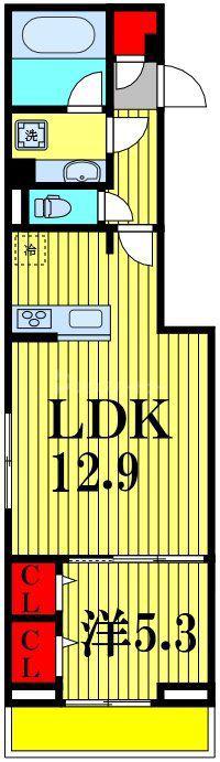 コニフェールII(1LDK/2階)の間取り写真