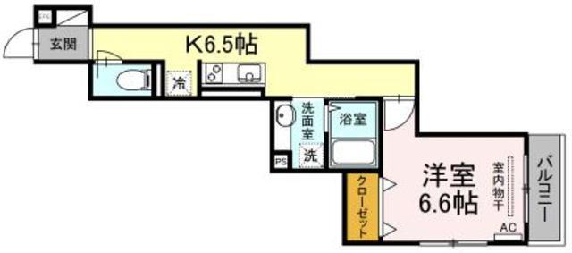 コンフォート新治(1K/3階)の間取り写真