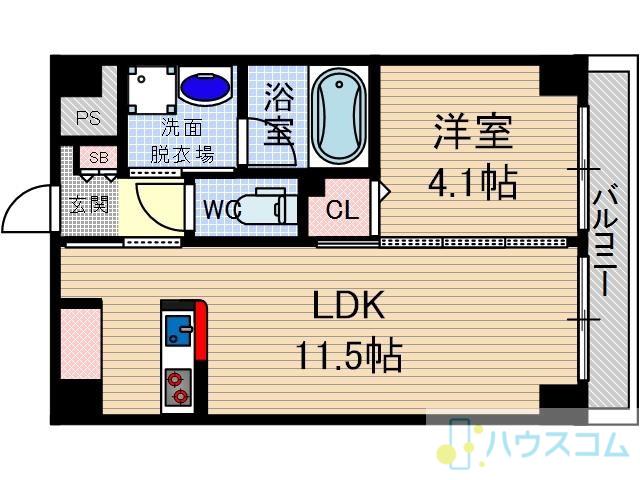 エール茨木本町(1LDK/1階)の間取り写真