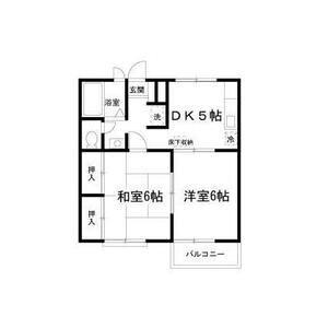 ヒルトップベイ横濱(2DK/1階)の間取り写真