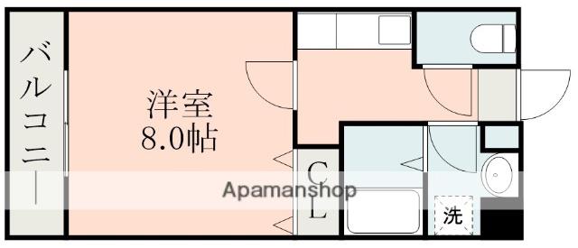 コアビル(1K/2階)の間取り写真