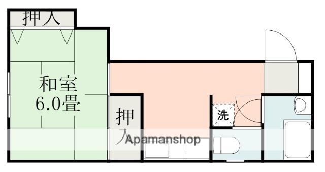 ティダハイム下荒田(1K/5階)の間取り写真