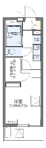 レオパレスグリーンバレー内谷(1K/2階)の間取り写真