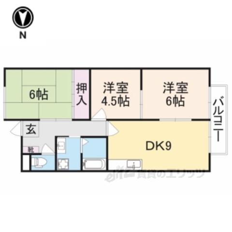 エスペランサ森川1(3LDK/2階)の間取り写真