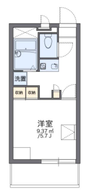 レオパレスアドバンテージ(1K/2階)の間取り写真