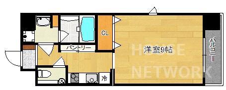 カンパネラ今出川(1K/5階)の間取り写真