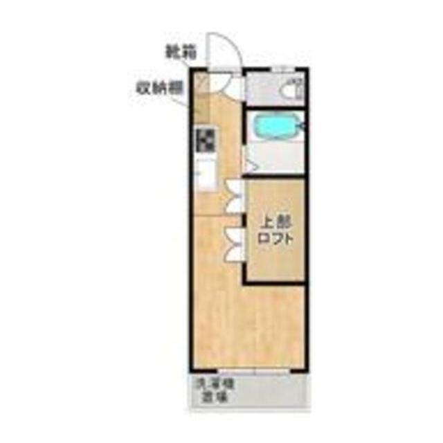 フレンドハウスI(ワンルーム/1階)の間取り写真
