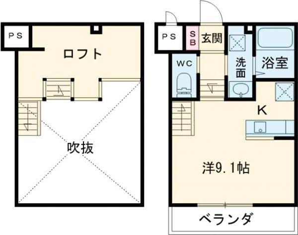 SKIP SQUARE SAKIOKA(ワンルーム/3階)の間取り写真