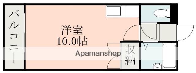 キャプテンビル(ワンルーム/3階)の間取り写真