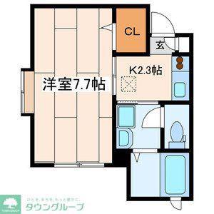 プラナスアヅマ(1K/1階)の間取り写真