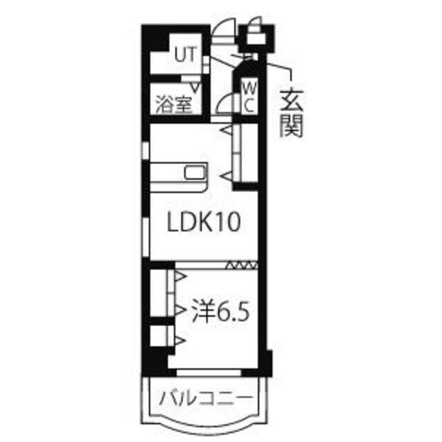 第13オオタビル(1LDK/4階)の間取り写真