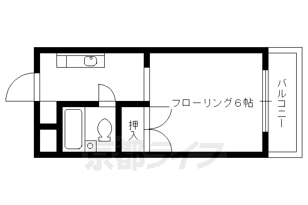 ソレイユダイサン(1K/3階)の間取り写真