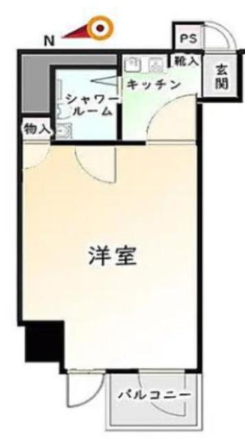 三鷹ダイカンプラザ(1K/8階)の間取り写真