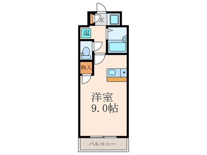 グローリー北方II(ワンルーム/8階)の間取り写真