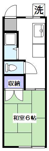 富士見荘(1K/1階)の間取り写真