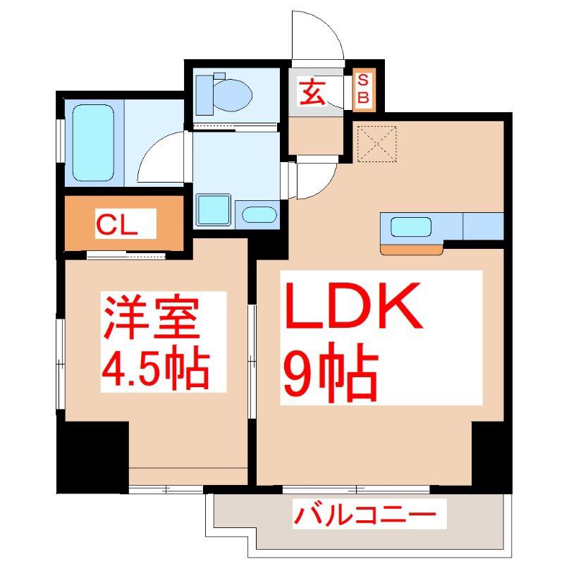 さくらヒルズ樋之口壱番館(1LDK/5階)の間取り写真