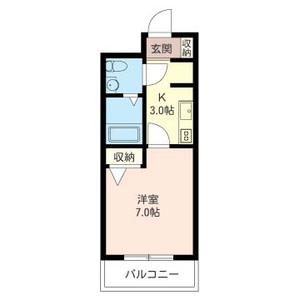 MEZON DE IS(1K/1階)の間取り写真
