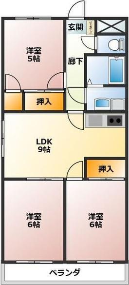 INNOCENCE(3LDK/1階)の間取り写真