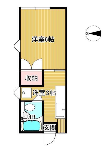 シャルム伊藤(1K/1階)の間取り写真