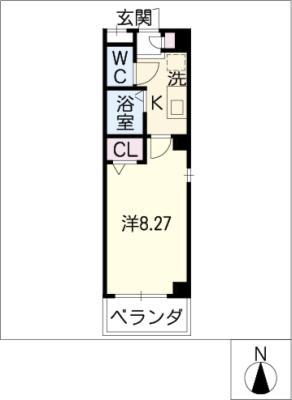 NOVEL CREA(1K/3階)の間取り写真