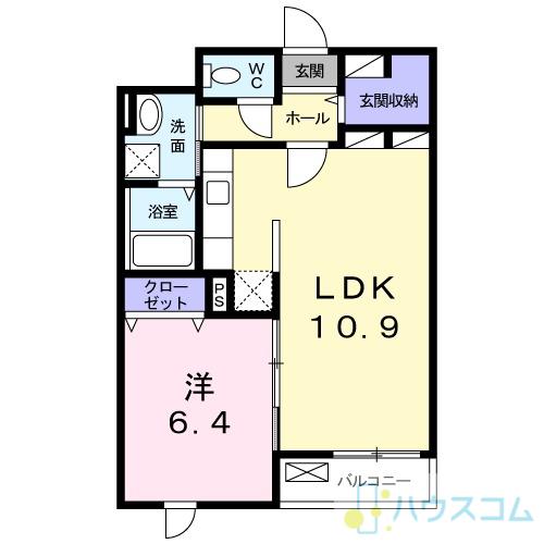 アルヴィータ(1LDK/1階)の間取り写真