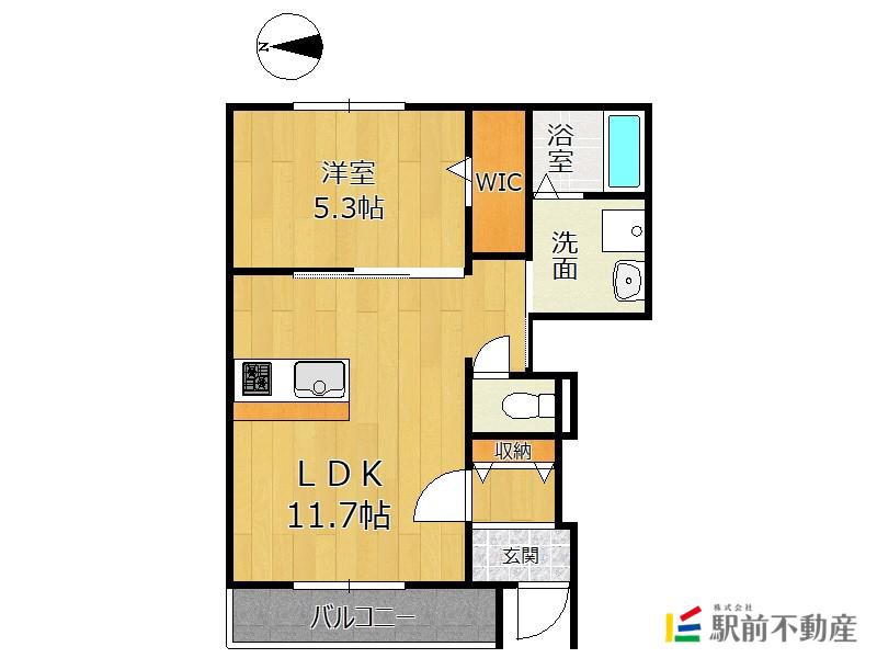 HOUSE 庄(1LDK/1階)の間取り写真