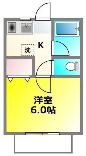 ケイブイデア(1K/2階)の間取り写真
