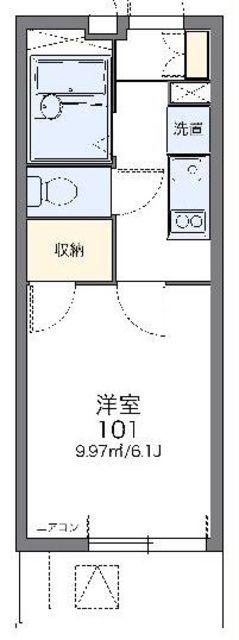 レオパレストウィンクル妙典C(1K/2階)の間取り写真