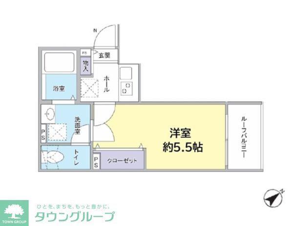 BLGGI(1K/3階)の間取り写真