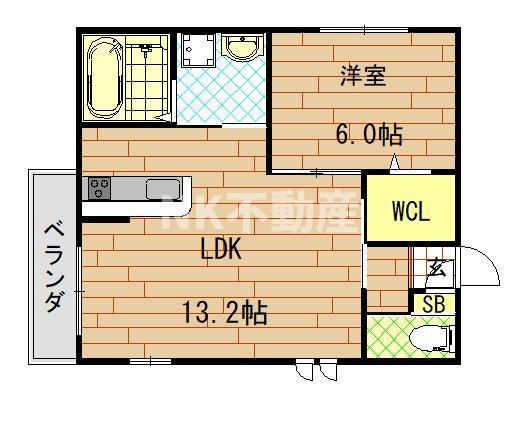 トレジャーメゾン岩田(1LDK/1階)の間取り写真