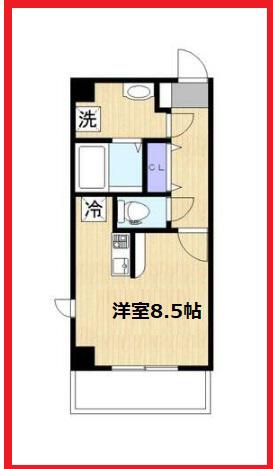 ラヴィエント南千住III(ワンルーム/1階)の間取り写真