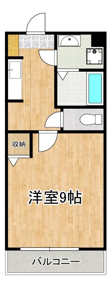 ウィークリックハウス(1K/2階)の間取り写真
