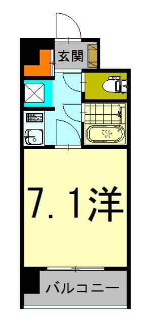 ダイアパレス東町(1K/6階)の間取り写真