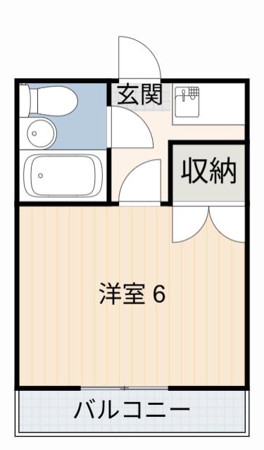 ドミール井ヶ谷(1K/1階)の間取り写真