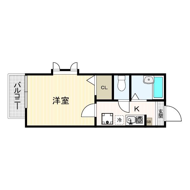 SHIINO MANSIONII(1K/2階)の間取り写真