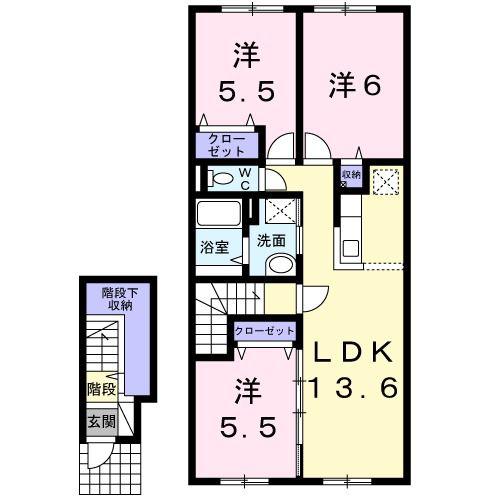 HORSESHOE.10.11(3LDK/2階)の間取り写真